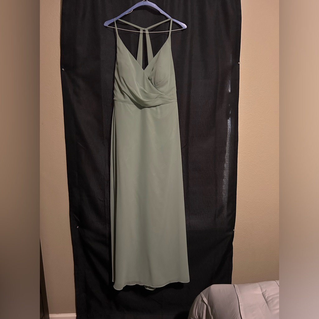 Azazie Matcha Green Dress Only Worn Once